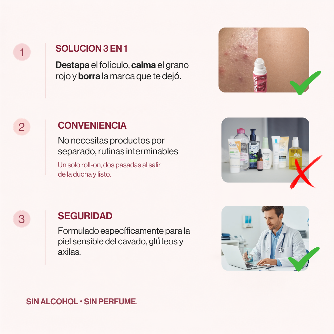 GOZE — Roll-On Corporal para Granitos y Marcas